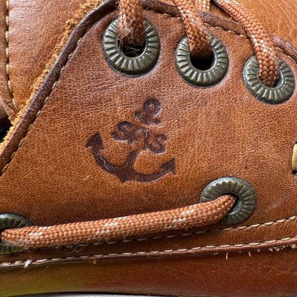 SAS Mens 8.5M Casual Boat Shoes Brown Leather Slip On Deck Moc Toe - Picture 5 of 10